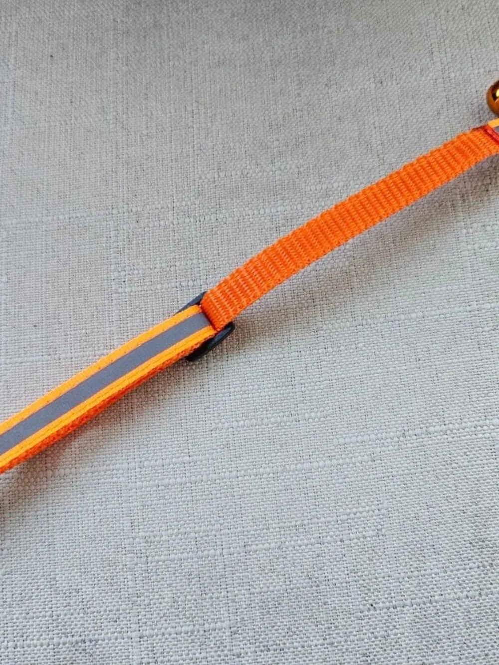 Orange Nylon Collar for Cat Reflective Neck Collar Cat Supply Adjustable W/ Bell